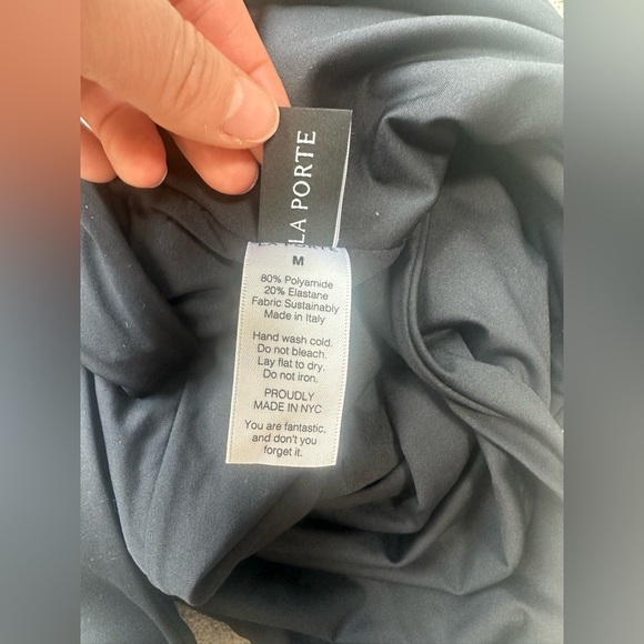 La Porte Black One-Piece Swimsuit Wrap Tie Size M - Picture 5 of 5